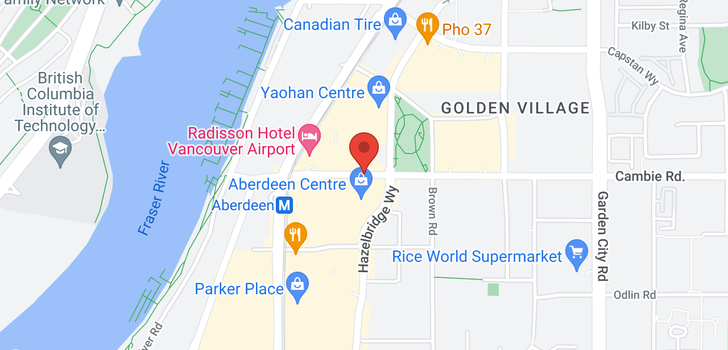 map of 719 8080 CAMBIE ROAD